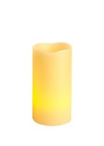 Bougie LED 9,5cm/12,5cm fournie sans pile.