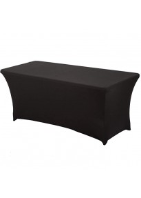 Housse de table noire pour table rectangulaire