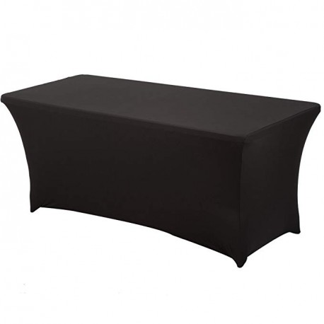Housse de table noire pour table rectangulaire