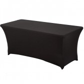 Housse de table noire pour table rectangulaire
