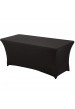 Housse de table noire pour table rectangulaire