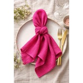 Serviette Gaze de coton Framboise