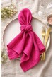 Serviette Gaze de coton Framboise