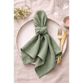 Serviette Gaze de coton Framboise