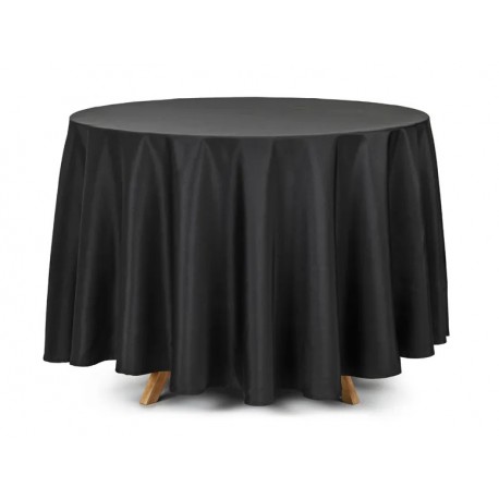 Nappe en tissu ronde noire 230cm