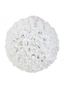 Boule de roses artificielles blanches