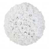Boule de roses blanches